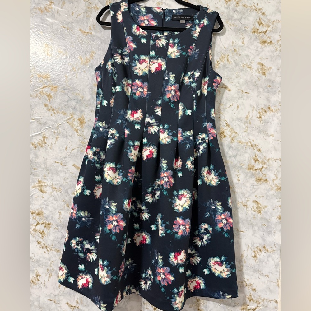 Andrew Marc  Floral Sleeveless Dress